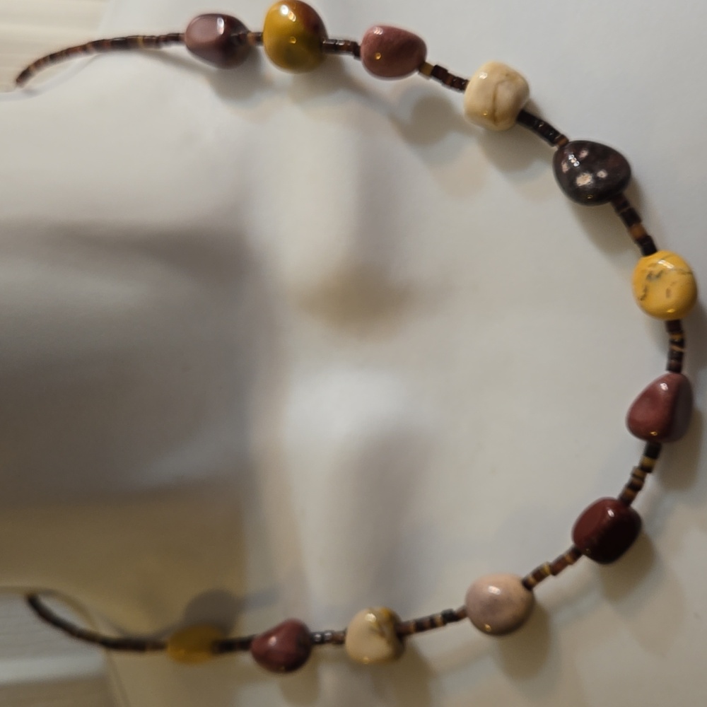 Vintage Heishi and Stone Bead Necklace